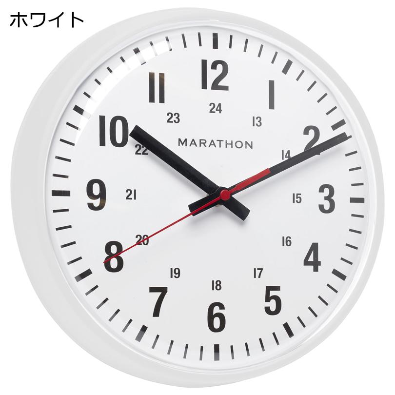 静音 ドーム クロック 掛け時計 スイープ秒針 MARATHON マラソン 壁掛け 時計ドーム型 CL034002