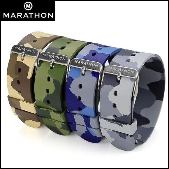MARATHON Camouflage Rubber Strap マラソン カモフラージュラバーストラップ20mm