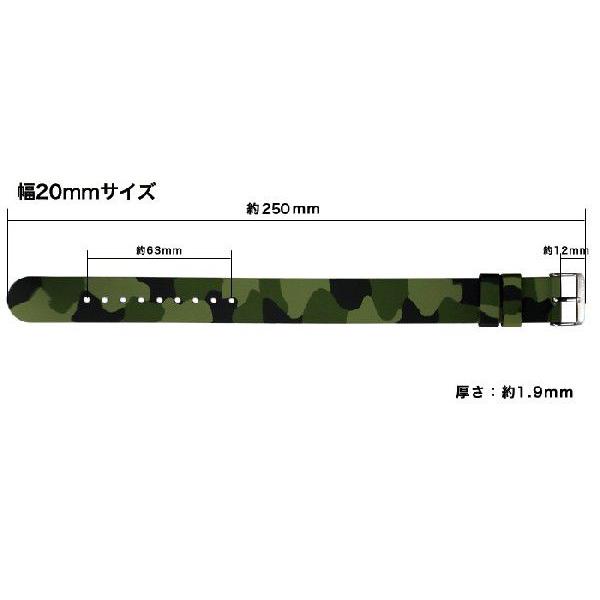 ＼２本目２００円OFFクーポン付き／MARATHON Camouflage Rubber Strap マラソン カモフラージュラバーストラップ20mm【交換工具・ばね棒つき】_2