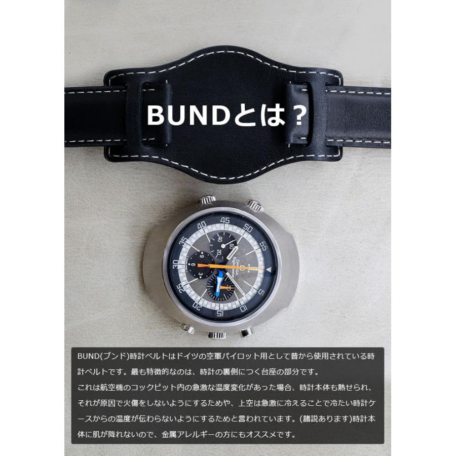 時計 ベルト バンド HDT BUND 耐 水レザー 18mm 20mm 22mm｜chronoworldjapan｜02