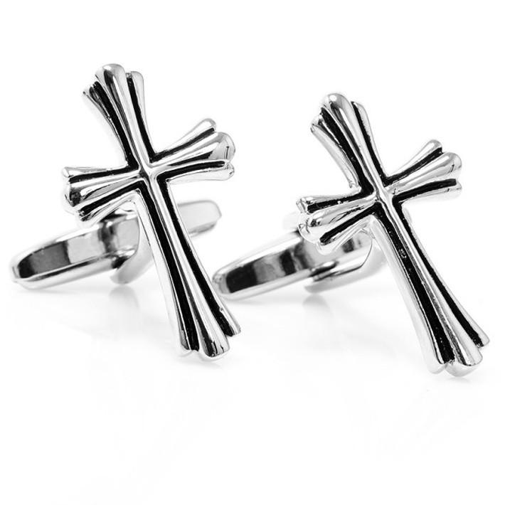 カフス カフリンクス カフスボタン Silver Cross Cufflinks シルバー