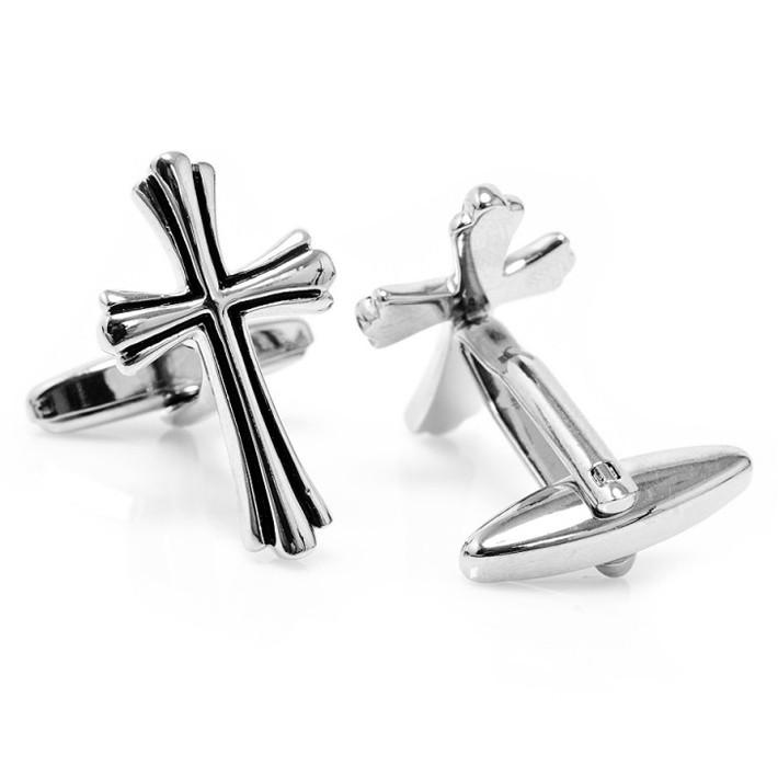 カフス カフリンクス カフスボタン Silver Cross Cufflinks シルバー