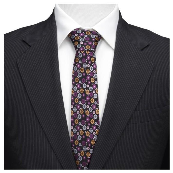 ネクタイ メンズ 紳士 シルク X-Men Floral Charcoal Men's Tie
