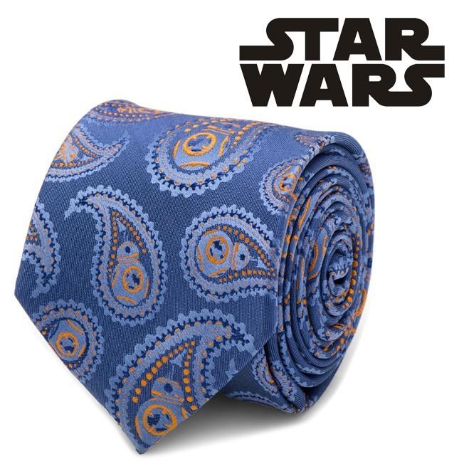 ネクタイ シルク BB-8 Blue Paisley Tie スターウォーズ BB8