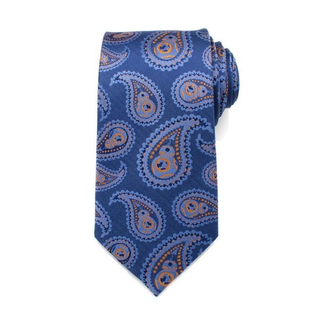 ネクタイ シルク BB-8 Blue Paisley Tie スターウォーズ BB8