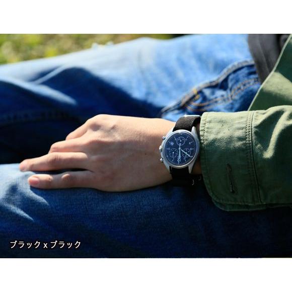 時計ベルト バンド BAMBI バンビ NATOタイプ レザー スエード 18mm