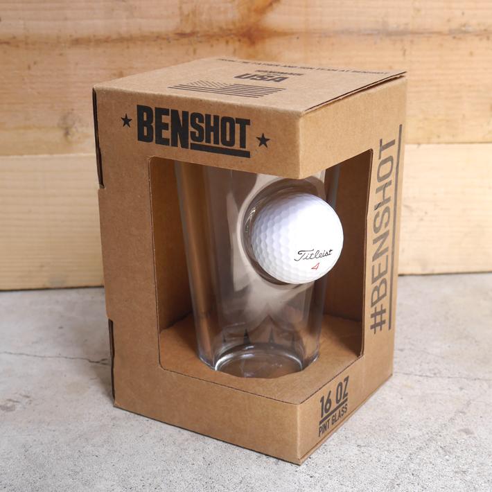 ゴルフ ビアグラス BENSHOT（ベンショット）GOLF Beer glass 16oz 454ml パイント グラス 米国製 ハンドメイド