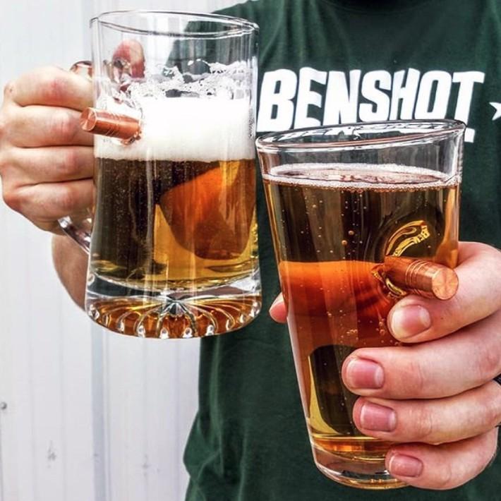 BENSHOT ビールジョッキ 24oz 710ml 大ジョッキ 米国製 ハンドメイド