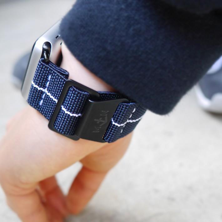 Apple Watch専用 MN STRAP for Apple DLC ブラックバックル MARINE NATIONAL MNストラップ 3