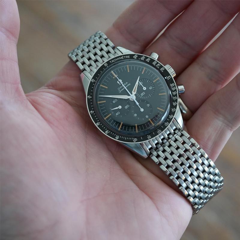 時計ベルト バンド Forstner 【11連】Beads of Rice OMEGA Speedmaster フォースナー ステンレス メッシュベルト ビーズオブライス スピードマスターの画像