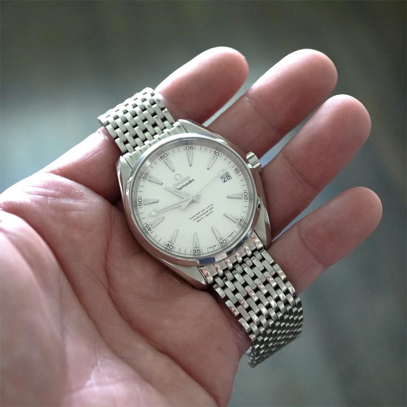 時計ベルト バンド Forstner 【11連】Beads of Rice Omega Seamaster オメガ シーマスター フォースナー ステンレス メッシュベルト ビーズオブライスの画像