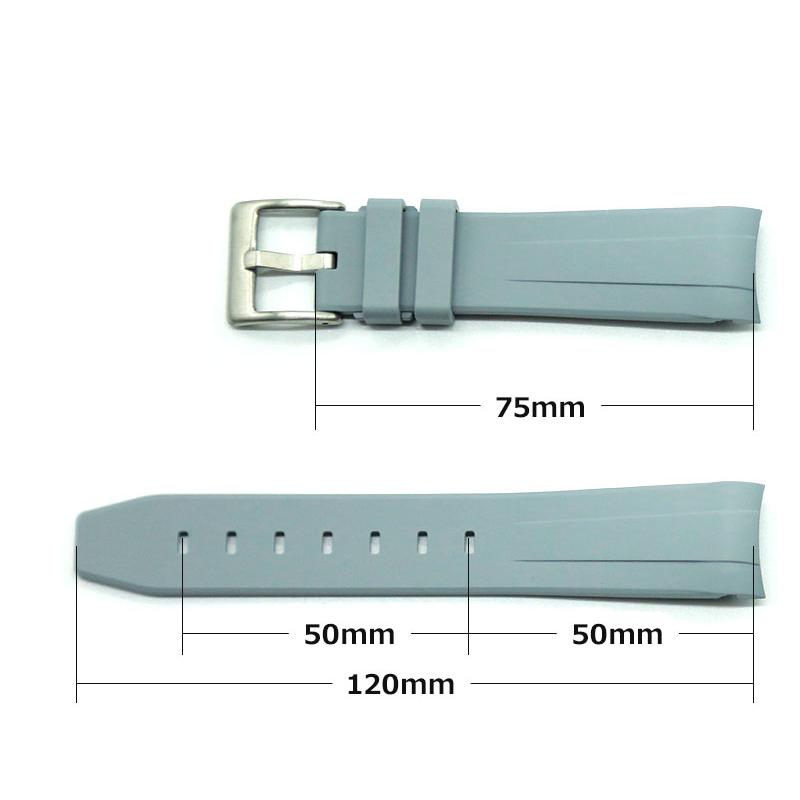 OMEGA クロノグラフ ラバーベルト 腕時計ベルト バンド ウォッチ オメガスピードマスター専用 FKM