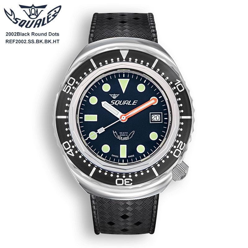 時計 腕時計 ダイバーズ イタリア SQUALE スクワーレ 2002 Black Round
