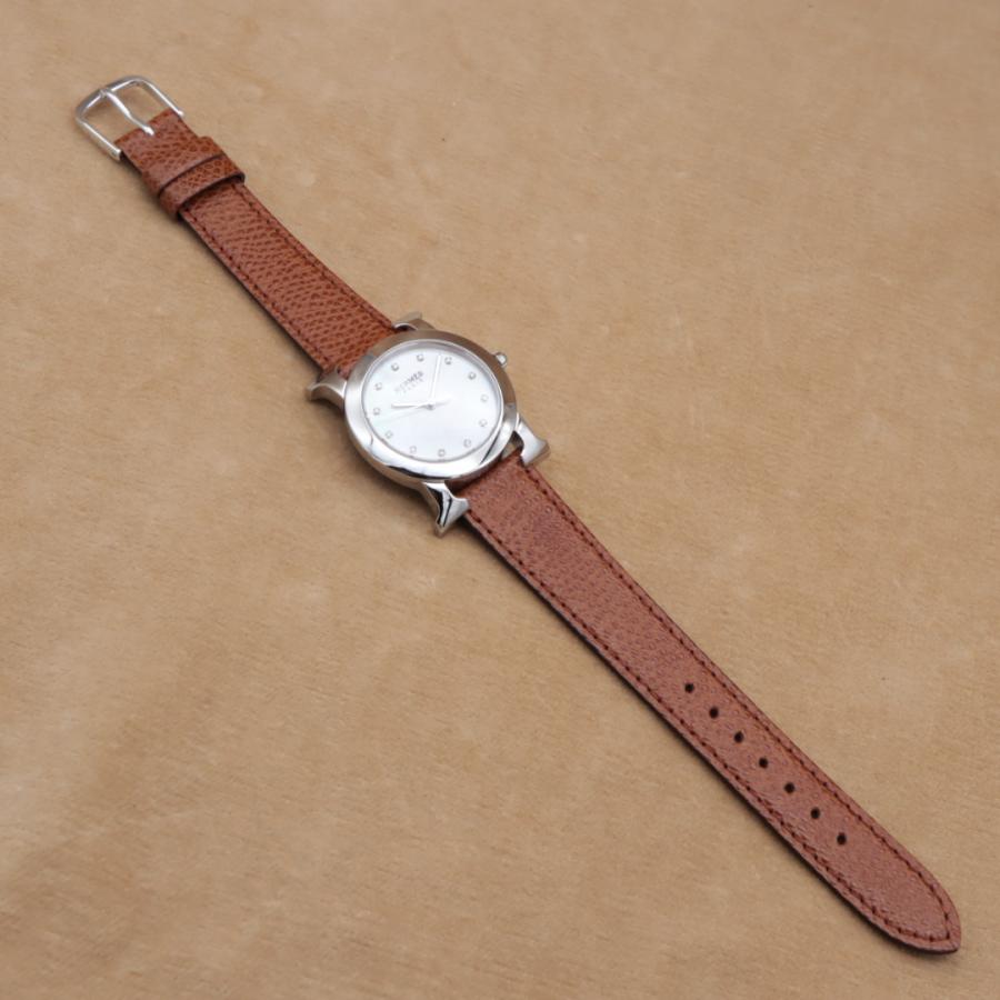 エルメス Hウォッチ ロンド シェル ダイヤ HR1.510 HERMES H Watch Rondo メンズ クォーツ 31mm 仕上済 【6ヶ月保証】 CH219 | HERMES | 06