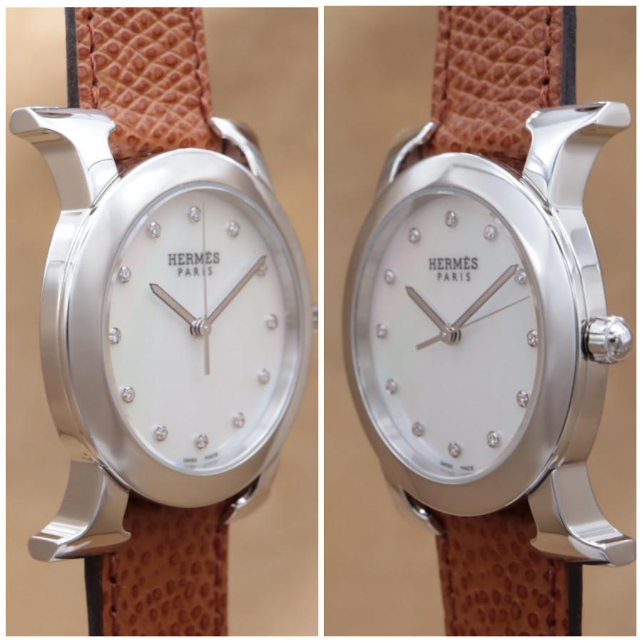 エルメス Hウォッチ ロンド シェル ダイヤ HR1.510 HERMES H Watch Rondo メンズ クォーツ 31mm 仕上済 【6ヶ月保証】 CH219 | HERMES | 04