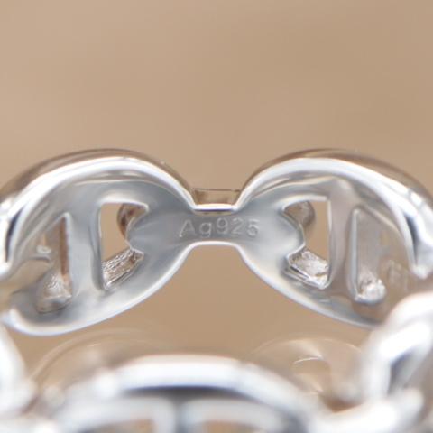 エルメス シェーヌ・ダンクル・アンシェネ PM リング HERMES Chaine d'Ancre Enchainee ユニセックス シルバー925 新品仕上済 CH300 | HERMES | 04