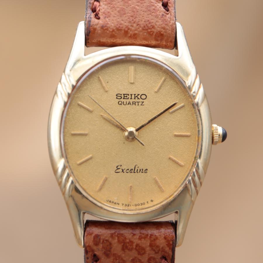 セイコー エクセリーヌ 7321-5010 SEIKO EXCELINE レディース クォーツ 20mm 1984年製 電池交換済 【6ヶ月保証】 CH347 | SEIKO | 01