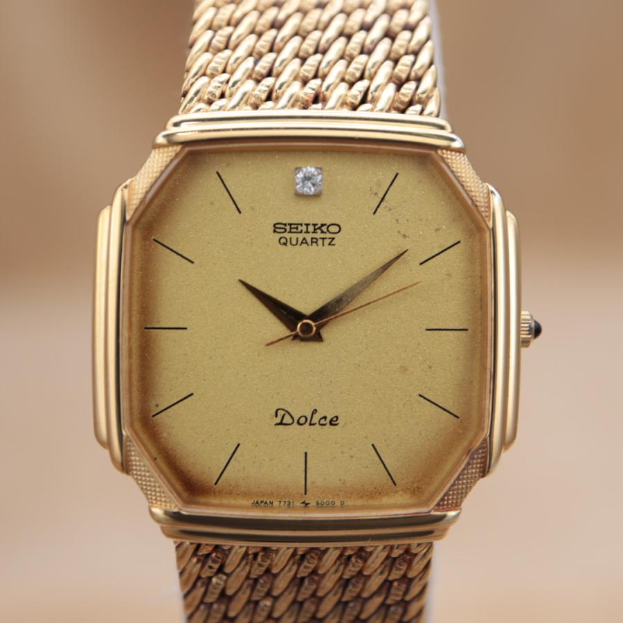 セイコー ドルチェ 7731-5000 SEIKO Dolce メンズ クォーツ 29mm 1985年製 電池交換済 簡易洗浄済 【6ヶ月保証】 CH413 | SEIKO | 01