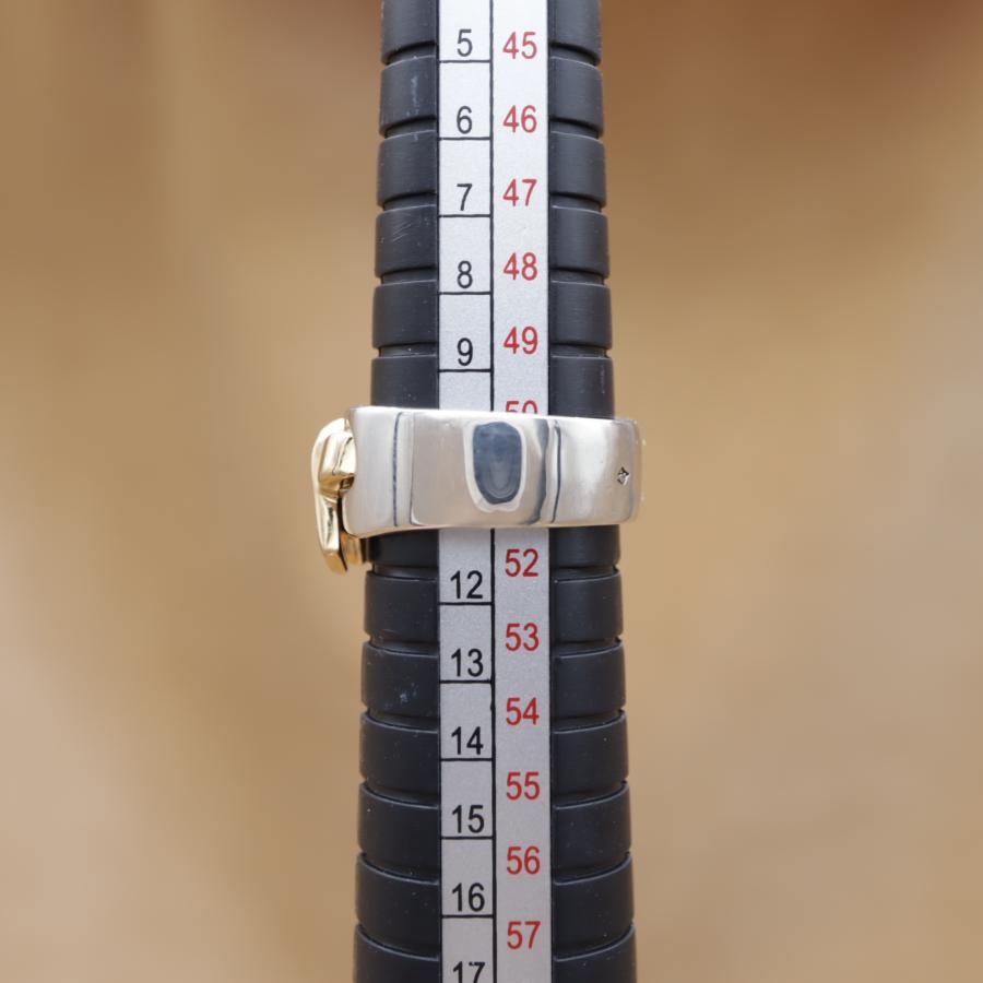 エルメス ラセットリング リボン コンビ HERMES Russet ring ユニセックス Sv925/750イエローゴールド 新品仕上済 CH618 | HERMES | 09
