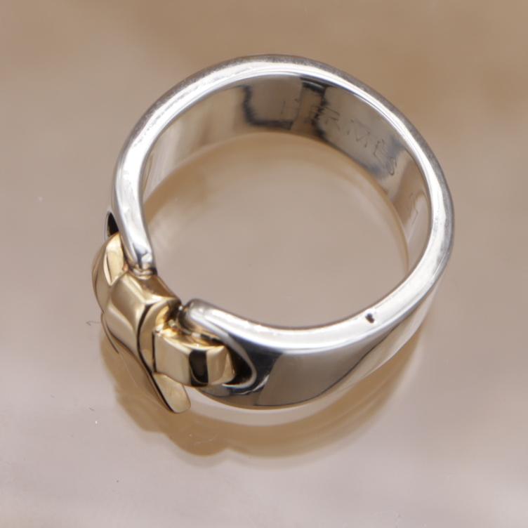 エルメス ラセットリング リボン コンビ HERMES Russet ring ユニセックス Sv925/750イエローゴールド 新品仕上済 CH618 | HERMES | 05