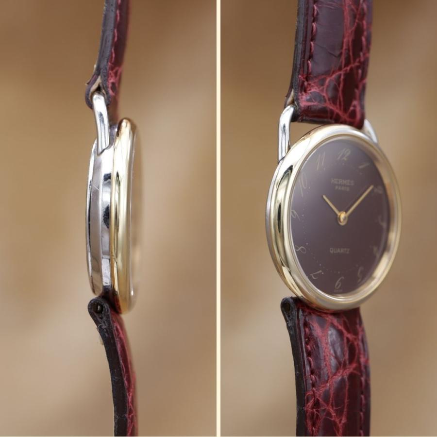 エルメス アルソー ボルドー HERMES Arceau コンビ ゴールド シルバー レディース クォーツ 28mm 稼働品 【6ヶ月保証】 CH645 | HERMES | 03