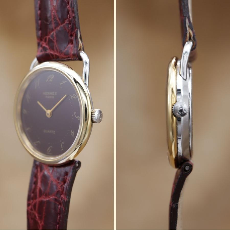 エルメス アルソー ボルドー HERMES Arceau コンビ ゴールド シルバー レディース クォーツ 28mm 稼働品 【6ヶ月保証】 CH645 | HERMES | 04