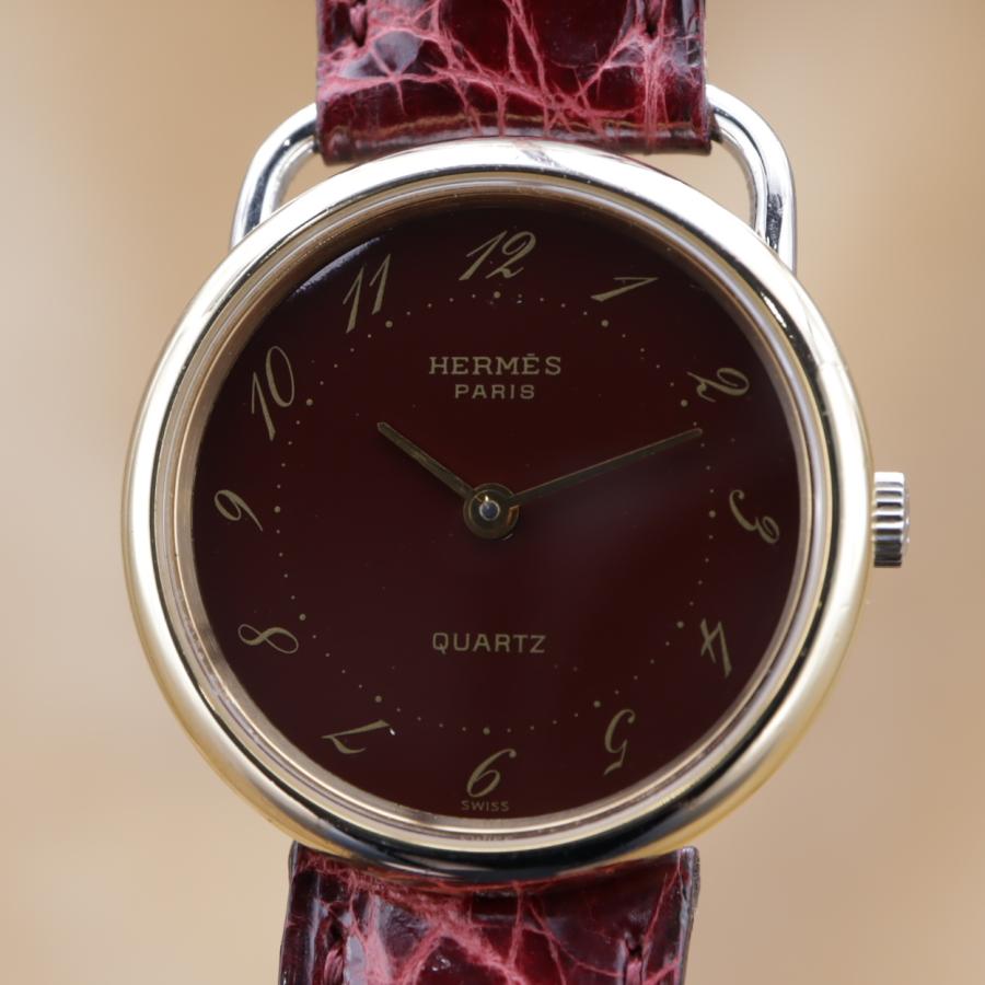 エルメス アルソー ボルドー HERMES Arceau コンビ ゴールド シルバー レディース クォーツ 28mm 稼働品 【6ヶ月保証】 CH645 | HERMES | 01
