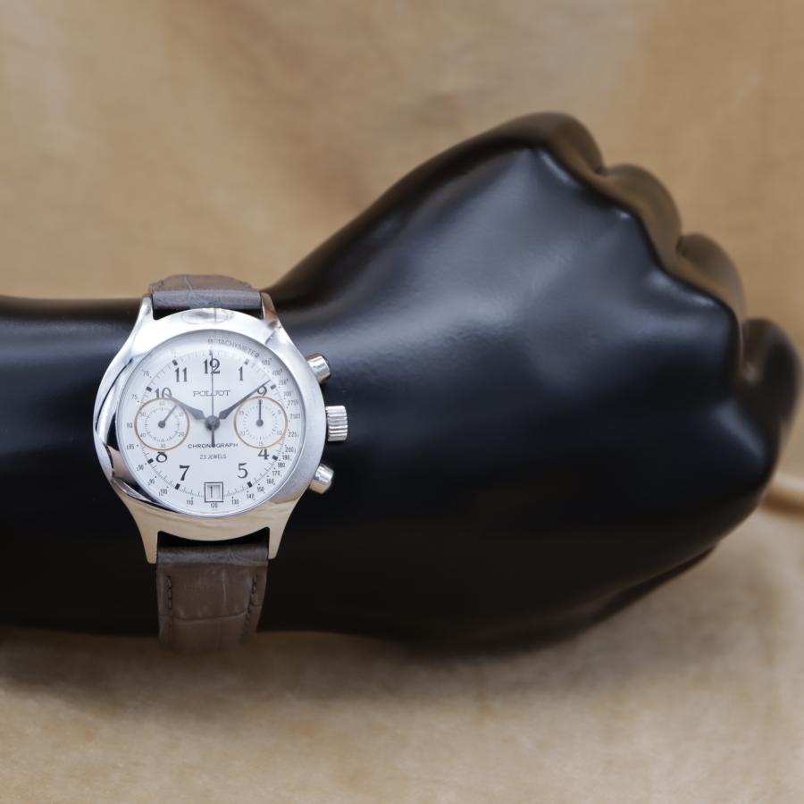 ポレオット ロシア製 クロノグラフ 3133 POLJOT Russian Chronograph ホワイト メンズ 自動巻き 38mm 点検済 【6ヶ月保証】 CH656 |  | 07