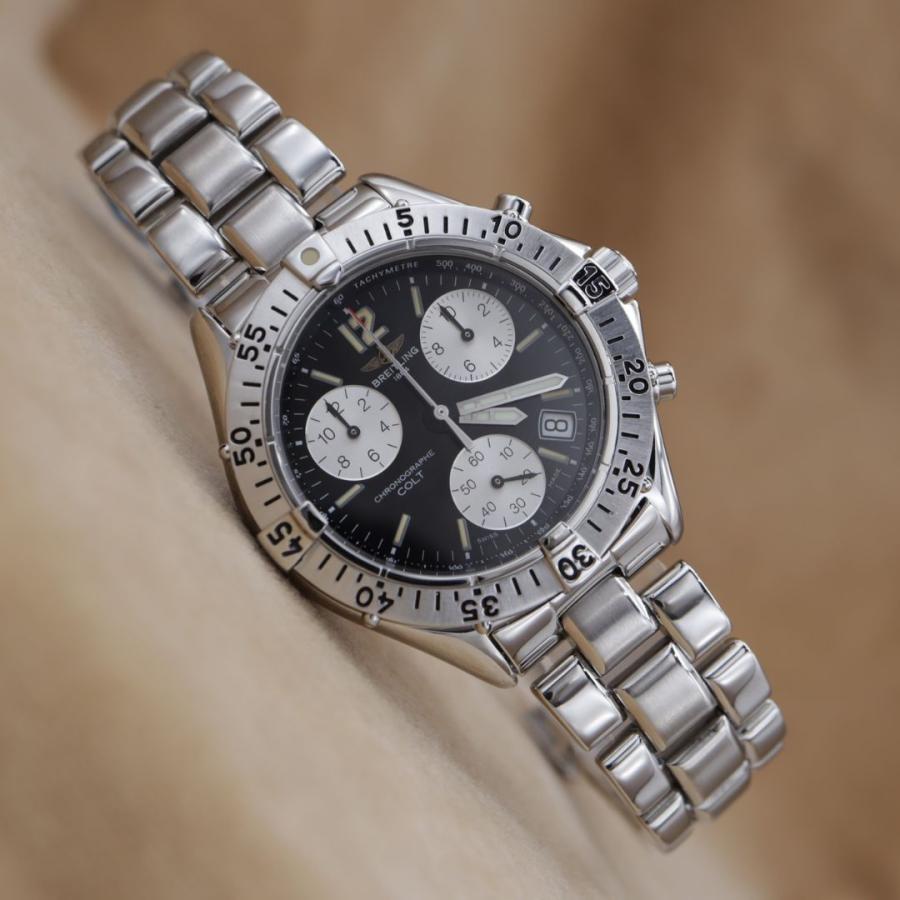 ブライトリング コルト クロノ A53035 A533B01PFA BREITLING COLT メンズ クォーツ 38mm 1990年代 点検済 仕上済 【6ヶ月保証】 CH698 | ブライトリング | 01