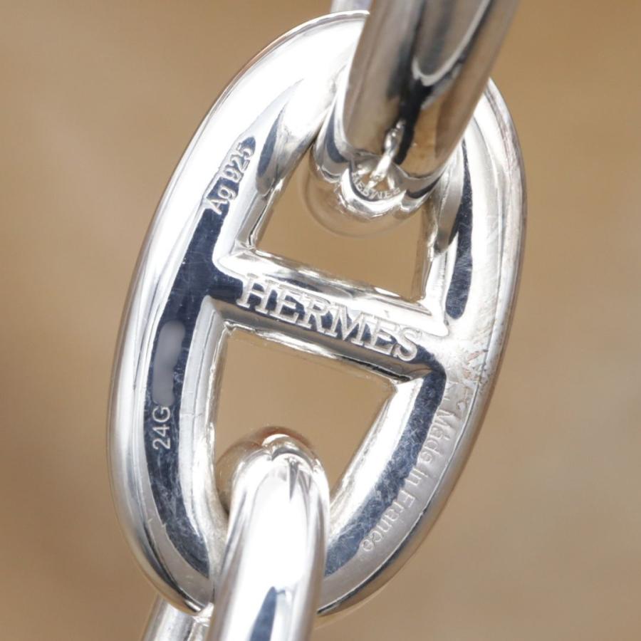 エルメス シェーヌダンクルTGM 12コマ ブレスレット HERMES Chaine d'Ancre ユニセックス シルバー925 新品仕上済 鑑定済 CH701 | HERMES | 01