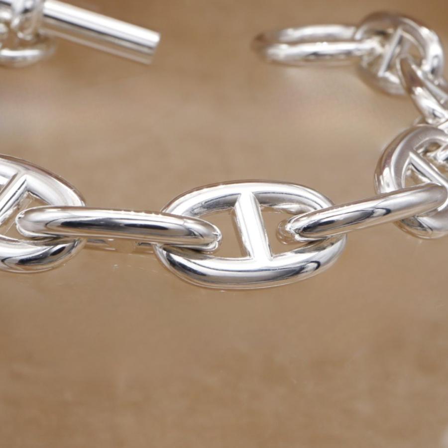 エルメス シェーヌダンクルTGM 12コマ ブレスレット HERMES Chaine d'Ancre ユニセックス シルバー925 新品仕上済 鑑定済 CH701 | HERMES | 05