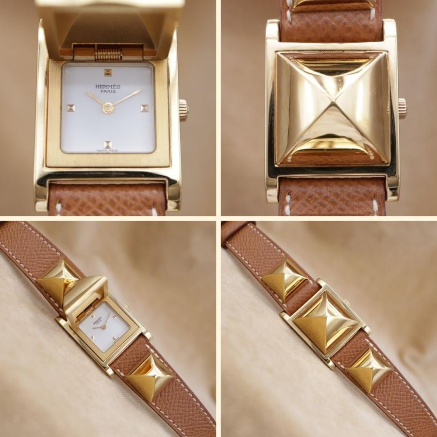エルメス メドール ホワイト文字盤 刻印 ME1.201 HERMES Medor レディース クォーツ 23mm 1994年 電池交換済 【6ヶ月保証】 CH703 | HERMES | 01