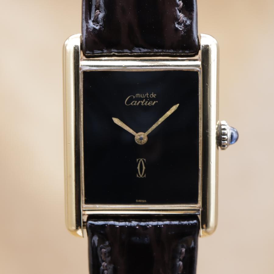 カルティエ マストタンクLM オニキス 6 Cartier Must Tank ユニセックス 手巻き 23mm 1970~1980年代 仕上済 点検済 【6ヶ月保証】 CH706 | Cartier | 01