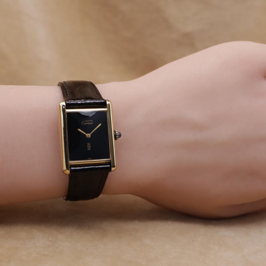 カルティエ マストタンクLM オニキス 6 Cartier Must Tank ユニセックス 手巻き 23mm 1970~1980年代 仕上済 点検済 【6ヶ月保証】 CH706 | Cartier | 07