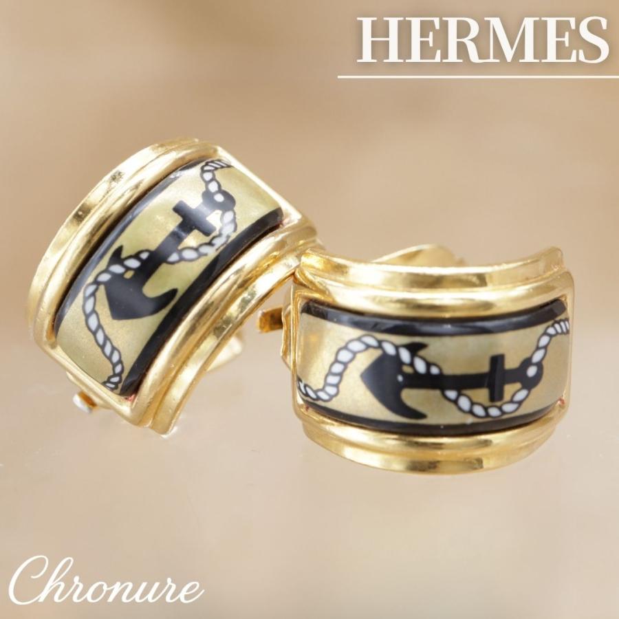 エルメス エマイユ 七宝焼 イヤリング HERMES Enamel Cloisonne Earrings レディース GP - CH804 | HERMES