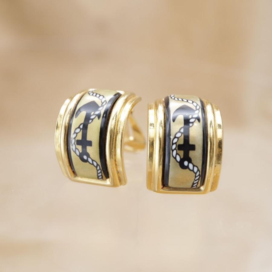 エルメス エマイユ 七宝焼 イヤリング HERMES Enamel Cloisonne Earrings レディース GP - CH804 | HERMES | 01