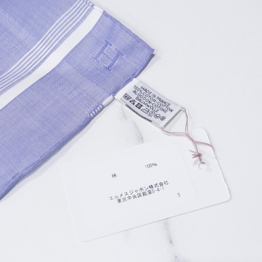エルメス ハンカチセット HERMES Handkerchief Set ブルー ネイビー メンズ 綿100% ギフト 未使用 CH806 | HERMES | 05