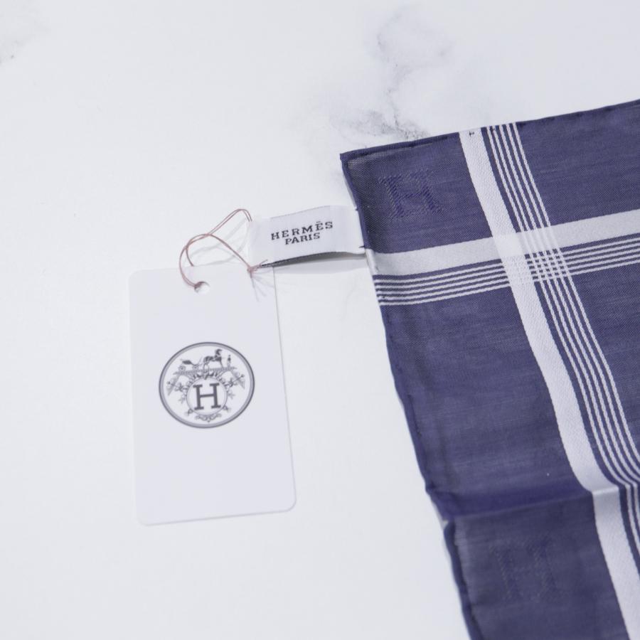 エルメス ハンカチセット HERMES Handkerchief Set ブルー ネイビー メンズ 綿100% ギフト 未使用 CH806 | HERMES | 08