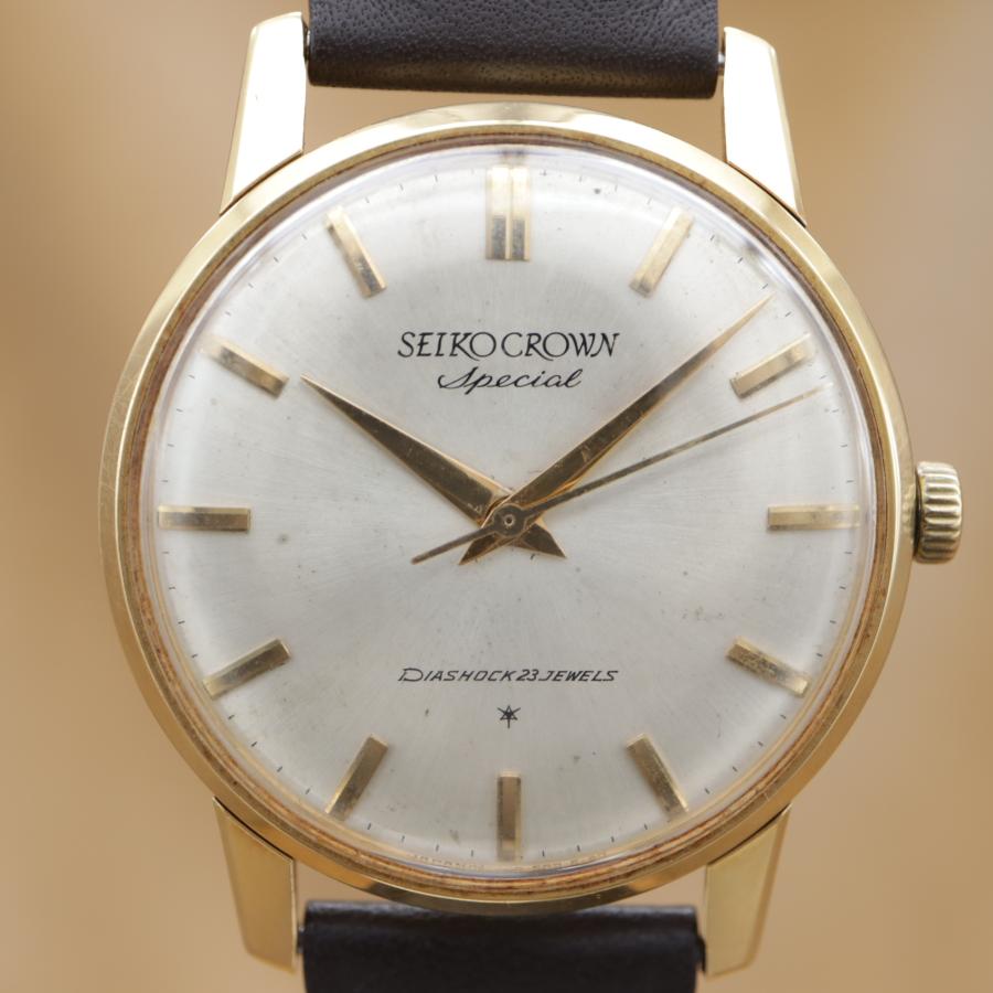 セイコー クラウンスペシャル ADダイヤル 70198 SEIKO CROWN Special K18 Gold メンズ 手巻き 35.5mm 1964年 点検済 【6ヶ月保証】 CH834 |  | 01