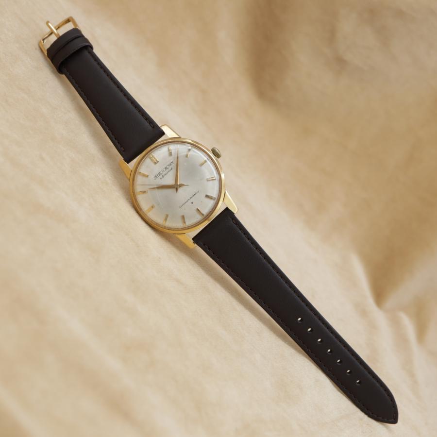 セイコー クラウンスペシャル ADダイヤル 70198 SEIKO CROWN Special K18 Gold メンズ 手巻き 35.5mm 1964年 点検済 【6ヶ月保証】 CH834 |  | 05