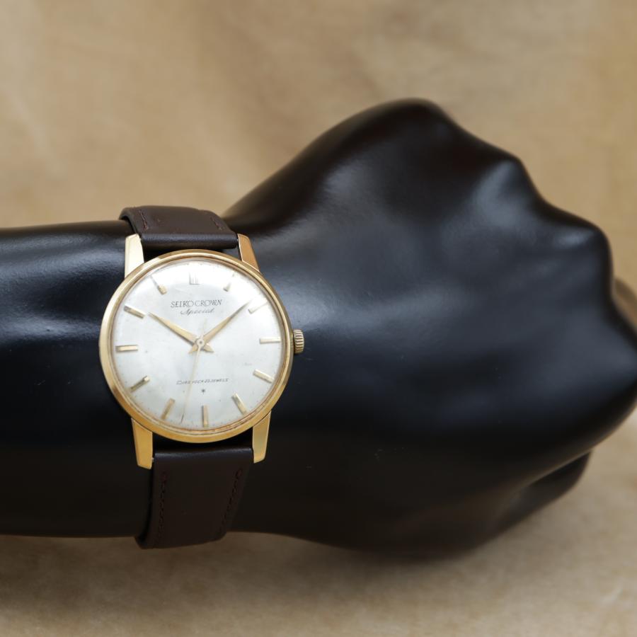 セイコー クラウンスペシャル ADダイヤル 70198 SEIKO CROWN Special K18 Gold メンズ 手巻き 35.5mm 1964年 点検済 【6ヶ月保証】 CH834 |  | 07
