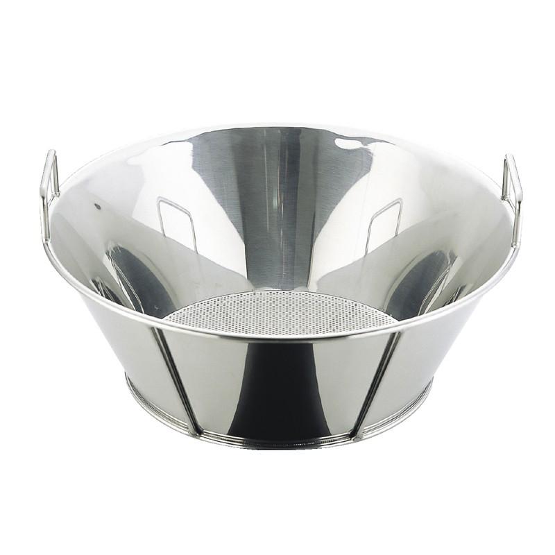 新品即決 Uk 18 8 揚げザル 底パンチング仕様 48cm F2 2mm 代引不可 Kuljic Com