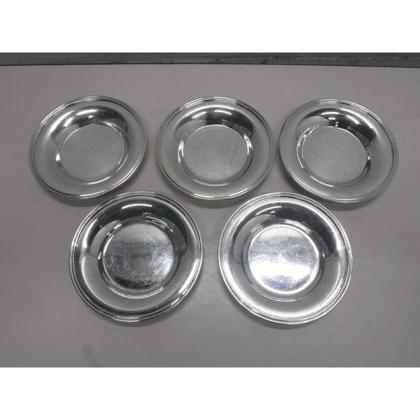 A1609◆洋白食器◆小皿5枚セット φ145 NT ニッケルシルバー 栃木 宇都宮 中古 業務用 厨房機器の画像