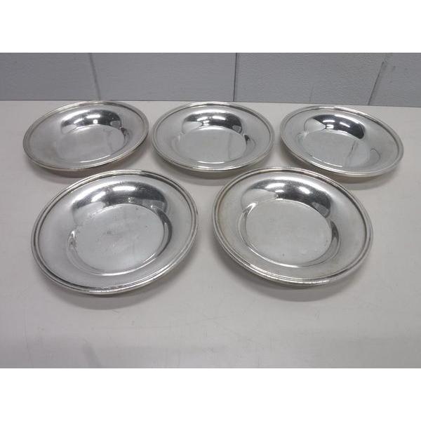 A1612◆洋白食器◆小皿5枚セット φ145 NT ニッケルシルバー 栃木 宇都宮 中古 業務用 厨房機器