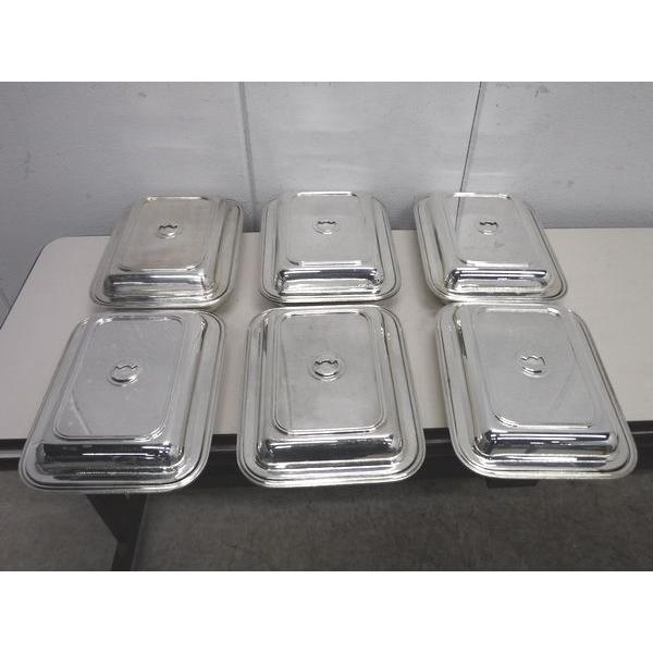 A1737◇洋白食器◇角型エントレーディッシュ6枚セット W290×D235 A1737◇洋白食器◇角型エントレーディッシュ6枚セット W290×D235