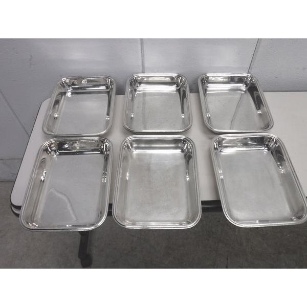A1737◇洋白食器◇角型エントレーディッシュ6枚セット W290×D235 A1737◇洋白食器◇角型エントレーディッシュ6枚セット W290×D235