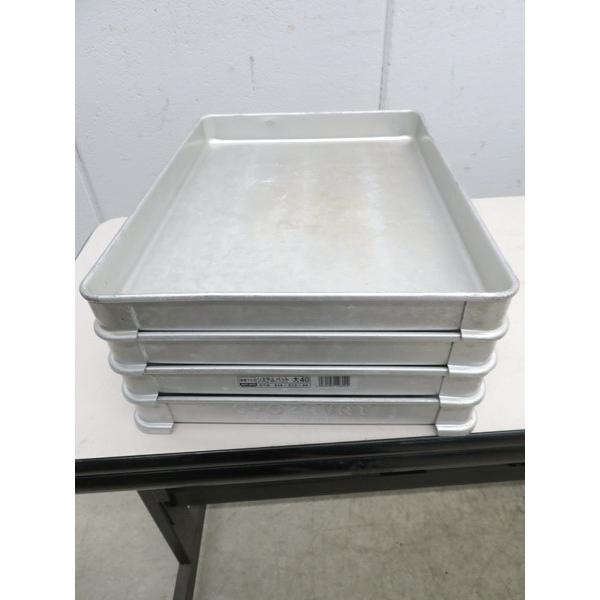 D1084◆アルミ製◆システムバット4枚セット 大40 414×312×40 栃木 宇都宮 中古 業務用 厨房機器