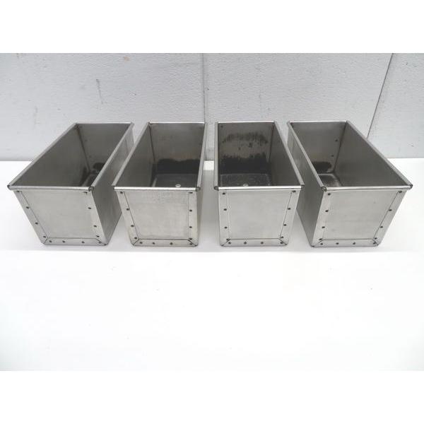 E1137◇業務用◇食パン2斤型4個セット 底面ボタン穴4カ所 255×120×125
