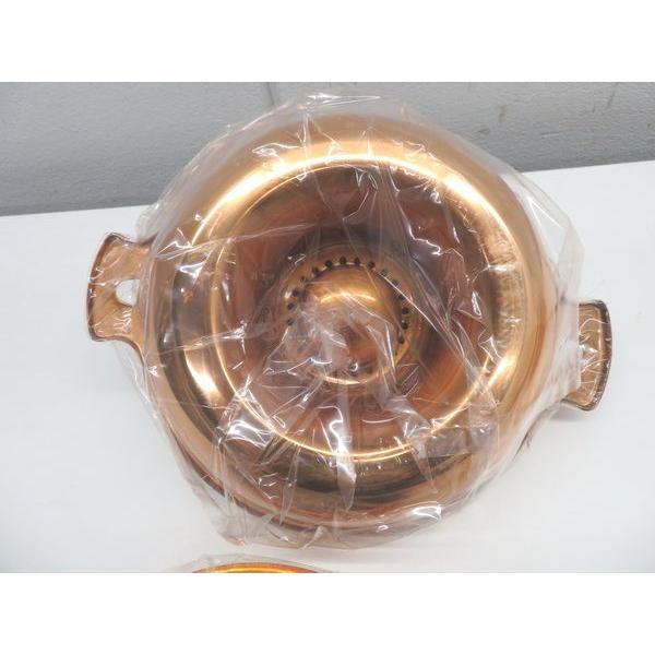 E1227未使用◇銅製◇しゃぶしゃぶ鍋 φ26cm 栃木 宇都宮 中古 業務用
