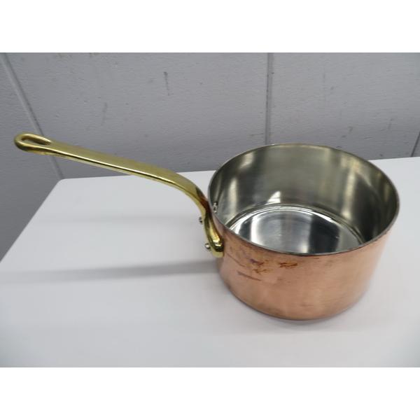 E1277未使用◆銅製◆深型片手鍋 φ24cm 栃木 宇都宮 中古 業務用 厨房機器の画像